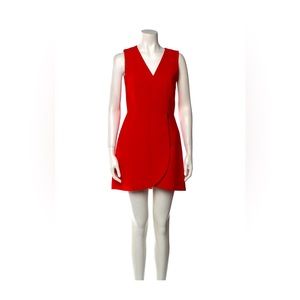 Alice + Olivia V neck, Sleeveless, Mini, Red Dress, Size 0